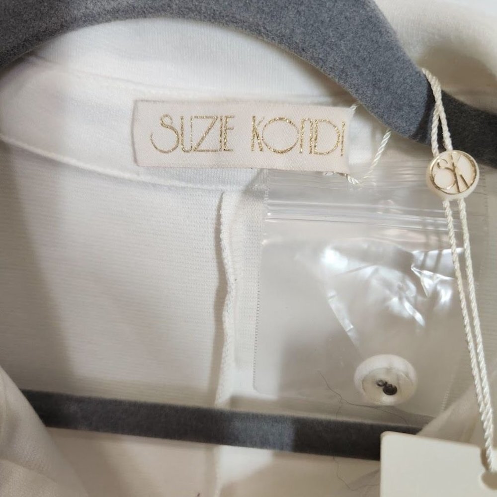 NWT SUZIE KONDI Stretch-Ponte Jumpsuit in Ivory - Size XS - Picture 9 of 11